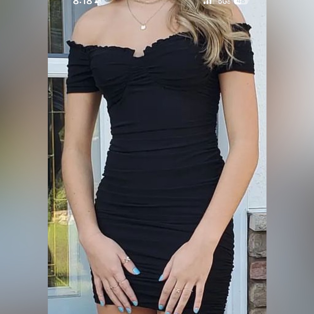 posh love black mini dress